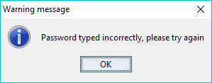 Password Editor - Re-enter Password  not identical